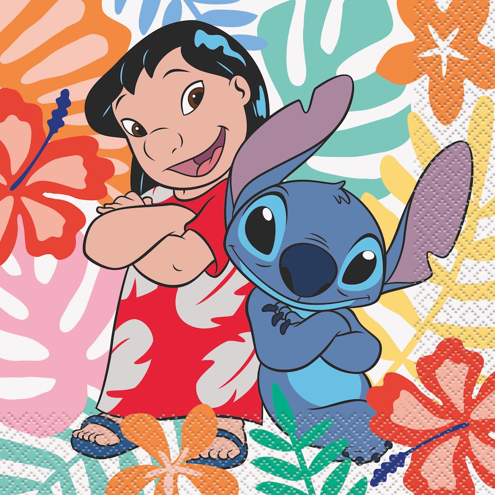 Disney Lilo & Stitch Aloha Lunch Napkins 16ct - JJ's Party House: Birthday, Balloons & Custom Party Favors