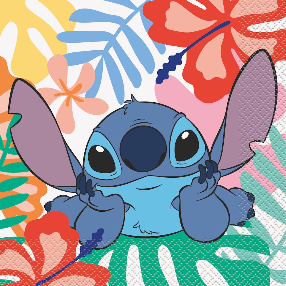 Disney Lilo & Stitch Aloha Lunch Napkins 16ct - JJ's Party House: Birthday, Balloons & Custom Party Favors