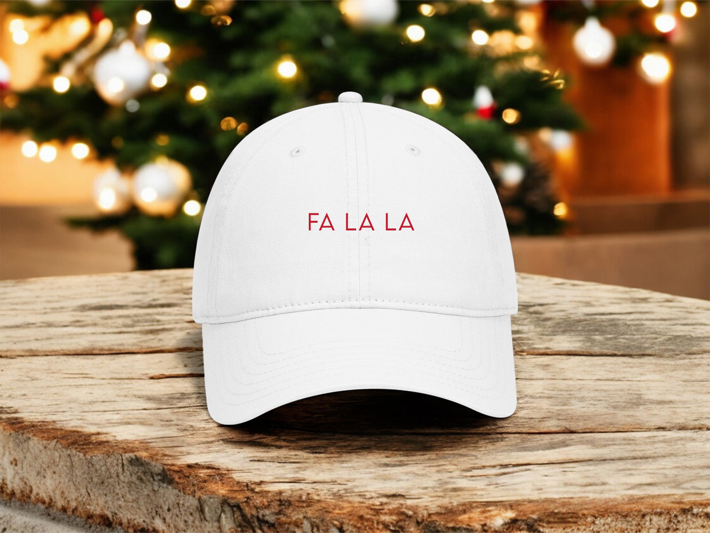 Fa La La Christmas Custom Embroidered Baseball Cap