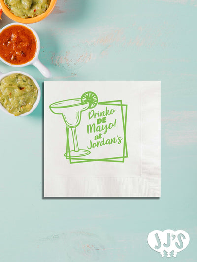 Drinko de Mayo Fiesta Custom Napkins - JJ's Party House: Custom Party Favors, Napkins & Cups