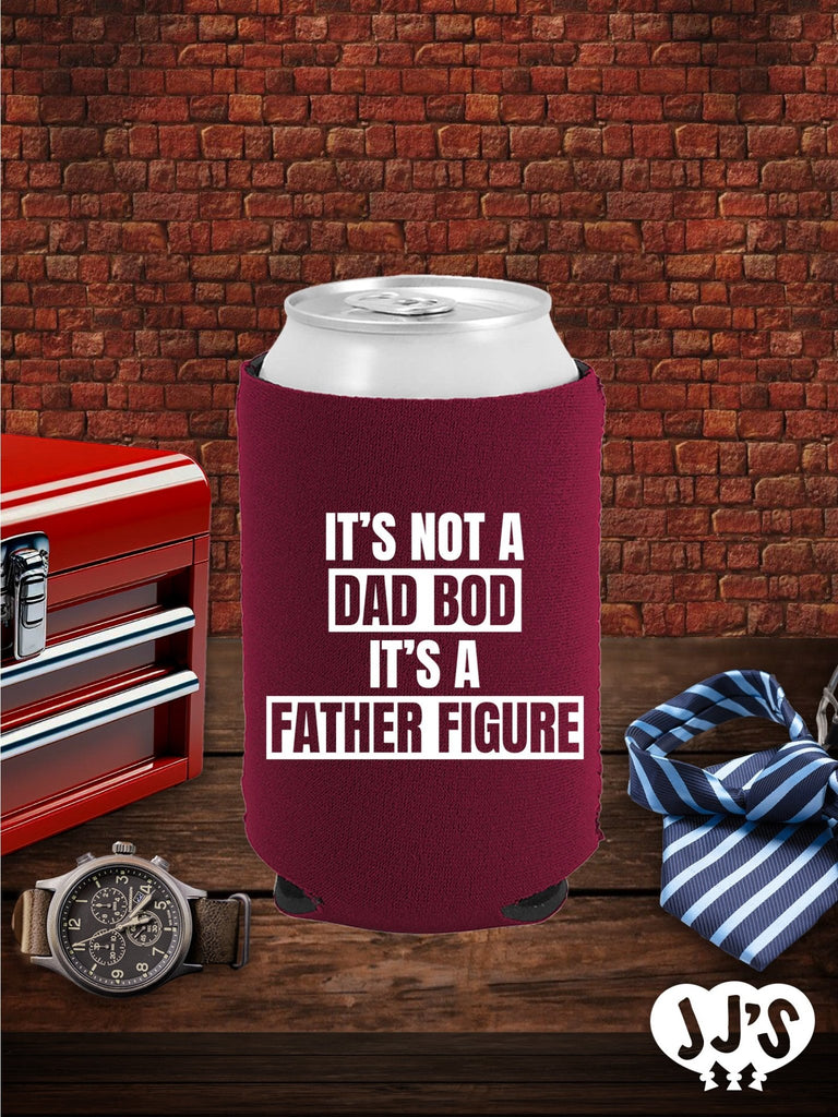 Fathers Day Can Coolers: Dad Bod Father Figure Custom Neoprene Can Coolers - JJ's Party House: Custom Party Favors, Napkins & Cups