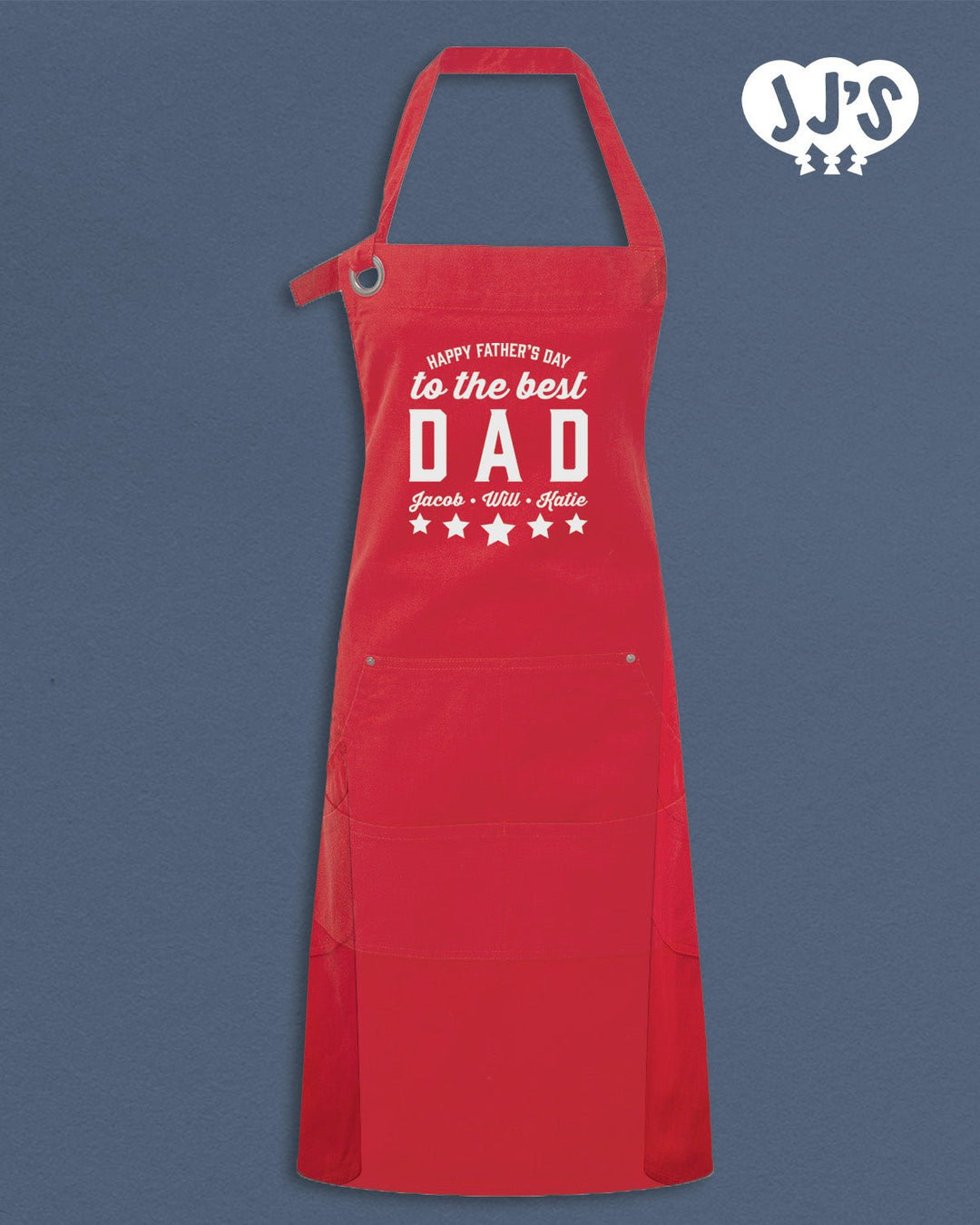 Fathers Day Embroidered Apron: Happy Father's Day to the Best Dad - JJ's Party House: Custom Party Favors, Napkins & Cups