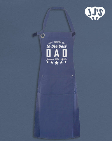Fathers Day Embroidered Apron: Happy Father's Day to the Best Dad - JJ's Party House: Custom Party Favors, Napkins & Cups