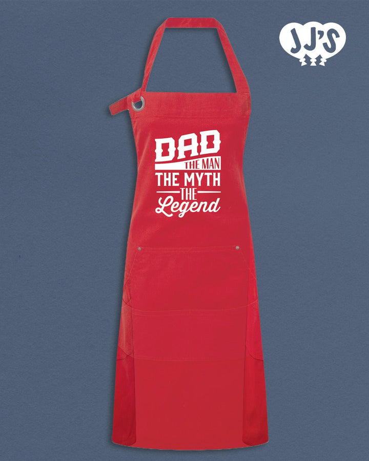 Fathers Day Embroidered Apron: The Man The Myth The Legend - JJ's Party House: Custom Party Favors, Napkins & Cups