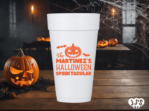 Halloween Spooktacular Personalized Styrofoam Cups