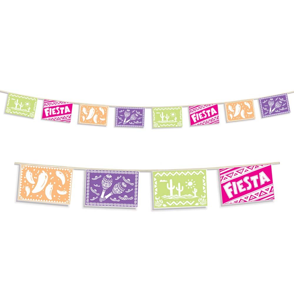 Fiesta Papel Picado Banner - JJ's Party House: Custom Party Favors, Napkins & Cups