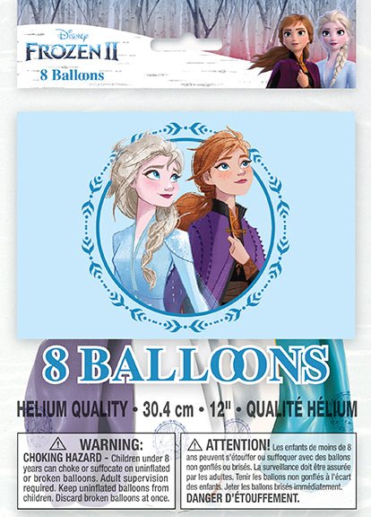 Frozen 12" Latex Balloons, 8ct - JJ's Party House: Birthday,Balloons,Favors,Gifts