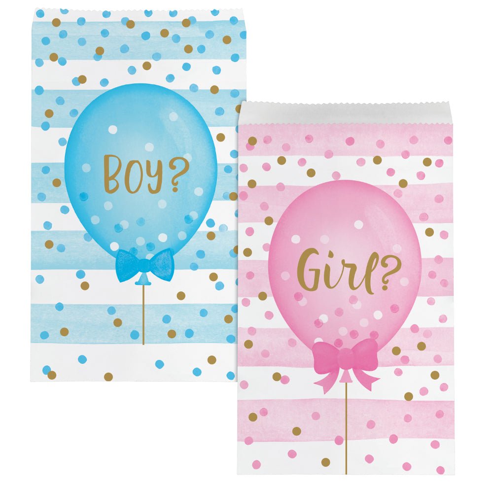 Gender Reveal Balloons Paper Treat Bags 10ct - JJ's Party House: Birthday, Balloons & Custom Party Favors