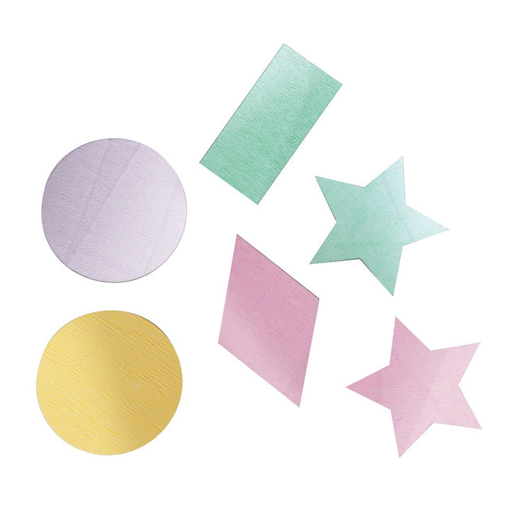 Geometric Shape Pastel Foil Confetti 2oz - JJ's Party House McAllen, TX