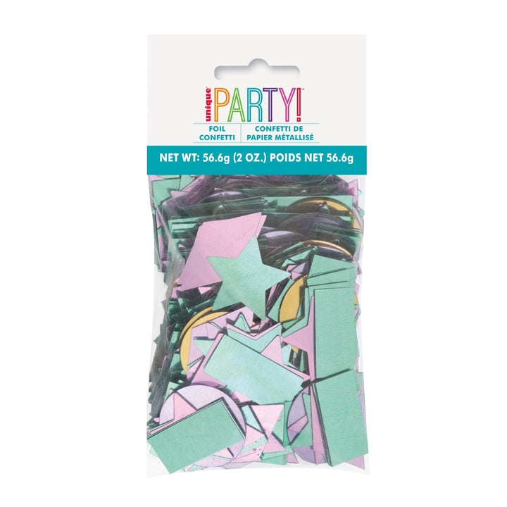Geometric Shape Pastel Foil Confetti 2oz - JJ's Party House McAllen, TX