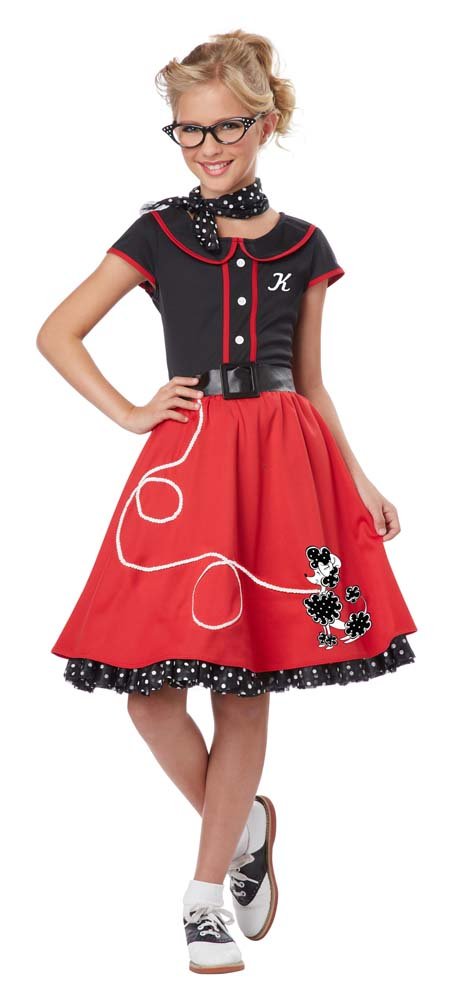 Girls 50's Sweetheart Costume - JJ's Party House: Birthday, Balloons & Custom Party Favors