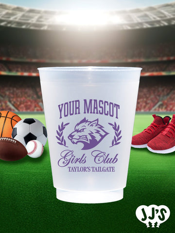 Girls Club Custom Tailgate Party Frosted Cups - JJ's Party House