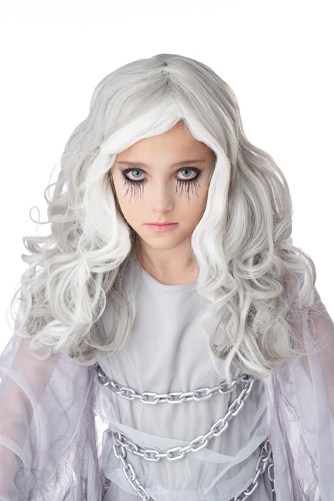 GLOW IN THE DARK GHOST WIG / CHILD - JJ's Party House