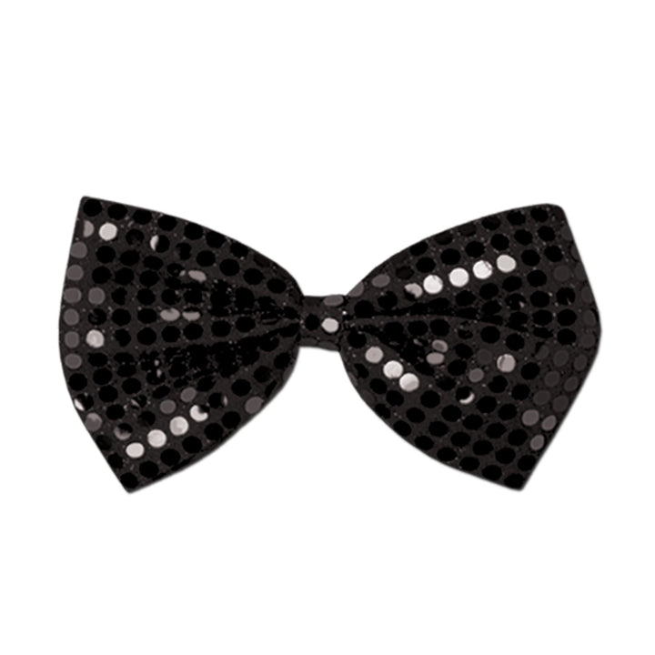 Gltz 'n Gleam Bow Tie - Black - JJ's Party House: Birthday, Balloons & Custom Party Favors