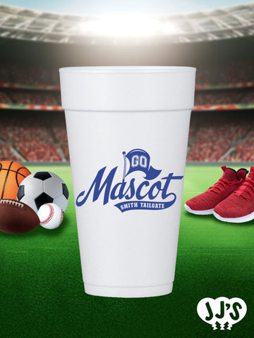 Go Team Custom Tailgate Styrofoam Cups - JJ's Party House