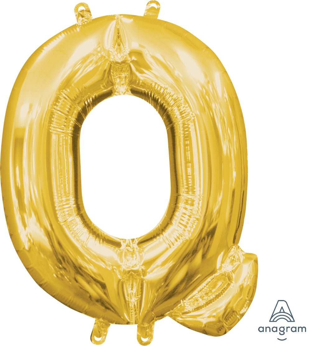 Gold Letter Q Mini Foil BLN - JJ's Party House: Custom Party Favors, Napkins & Cups