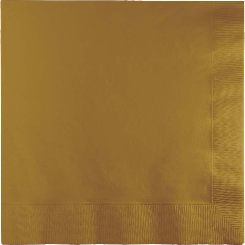 Gold Luncheon Napkins 3Ply 50ct - JJ's Party House McAllen, TX