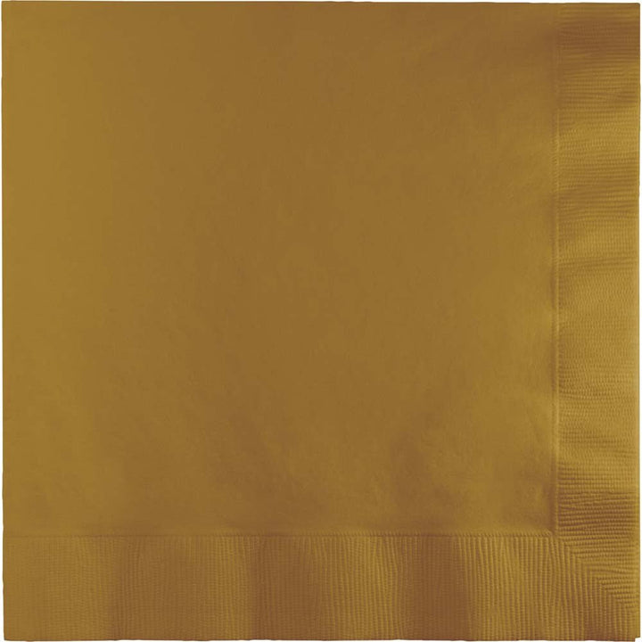 Gold Luncheon Napkins 3Ply 50ct - JJ's Party House McAllen, TX
