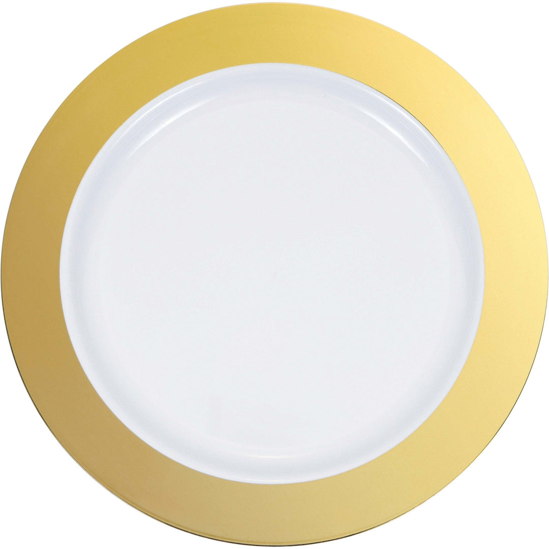 Gold Rim Premium 10" Luncheon Plastic Plates, 10ct - JJ's Party House McAllen, TX