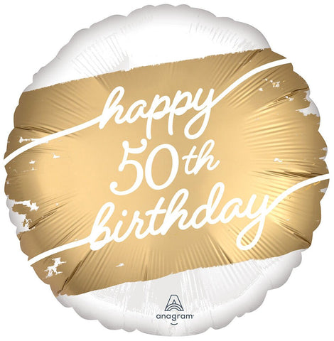 Golden Age 50th Birthday Mylar Balloon 18