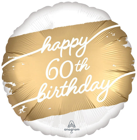 Golden Age 60th Birthday Mylar Balloon 18