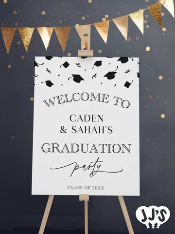Grad Cap Toss Graduation Welcome Sign - JJ's Party House McAllen, TX