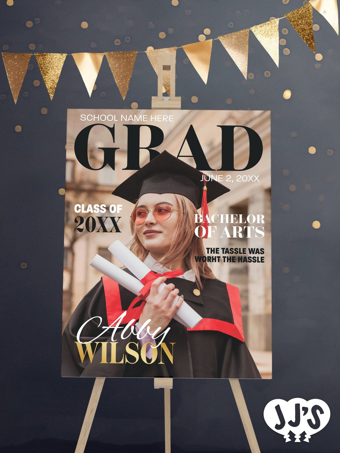 GRAD, Inc. Graduation Welcome Sign - JJ's Party House McAllen, TX