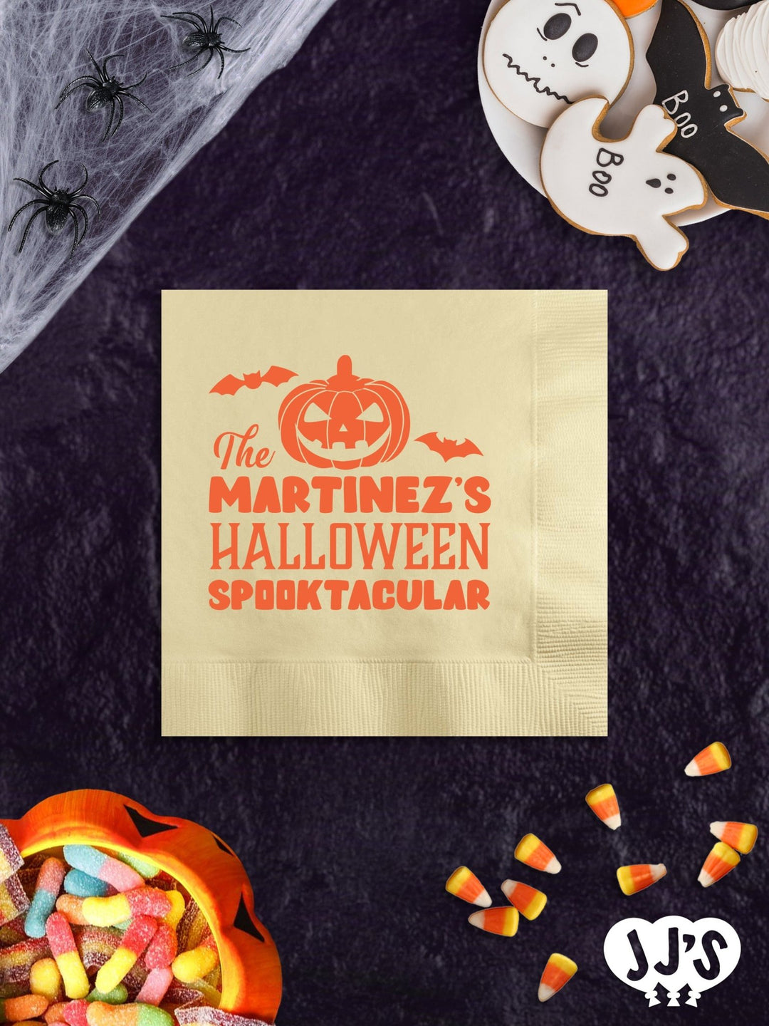 Halloween Spooktackular Personalized Halloween Napkins - JJ's Party House: Birthday, Balloons & Custom Party Favors
