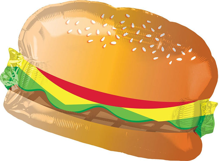 Hamburger with Bun Jumbo Balloon 26" - JJ's Party House: Birthday, Balloons & Custom Party Favors