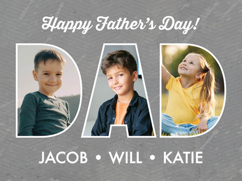 Happy Fathers Day Pictures Yard Sign - Fathers Day Sign - JJ's Party House: Custom Party Favors, Napkins & Cups