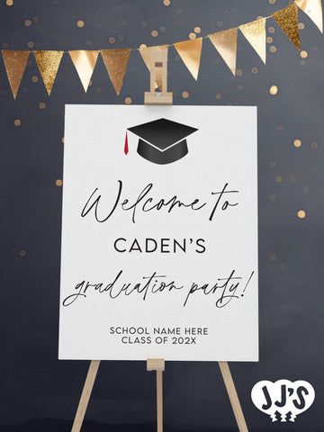 Haute Graduation Welcome Sign - JJ's Party House McAllen, TX
