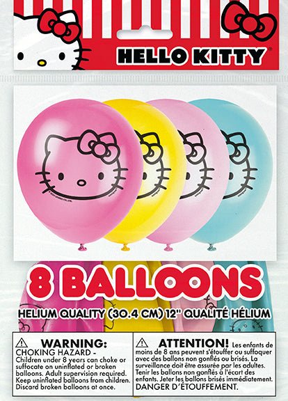 Hello Kitty 12in Latex Balloons, 8ct - JJ's Party House: Birthday, Balloons & Custom Party Favors