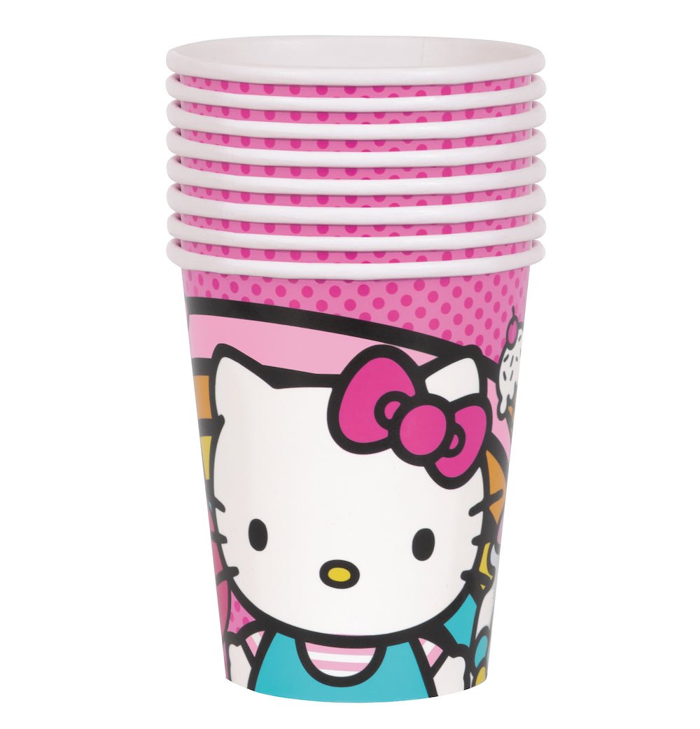 Hello Kitty 9oz Paper Cups, 8ct - JJ's Party House: Birthday, Balloons & Custom Party Favors