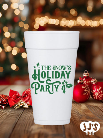 Holiday Party Christmas Custom Foam Cups - JJ's Party House: Birthday, Balloons & Custom Party Favors