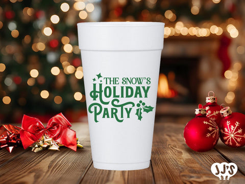Holiday Party Christmas Custom Foam Cups - JJ's Party House: Birthday, Balloons & Custom Party Favors