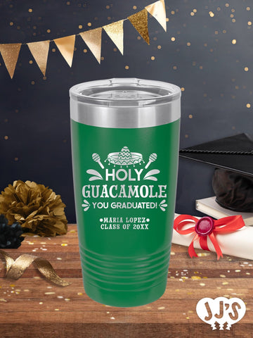 Holy Guacamole Fiesta Graduation Personalized Tumbler - JJ's Party House: Birthday,Balloons,Favors,Gifts
