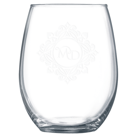 Personalized Engraved 15 oz. Stemless Wine Glasses