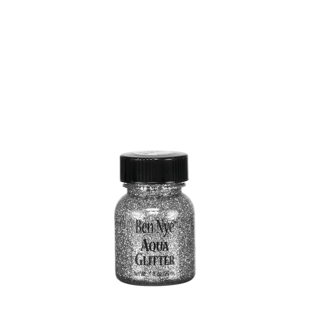 Ben Nye Aqua Glitter Silver Paint 1oz.