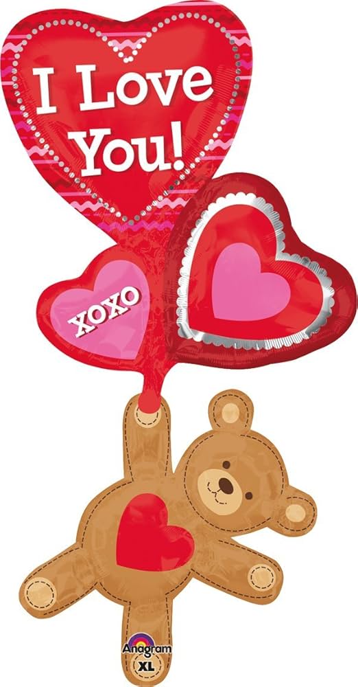 I Love You Bear Jumbo Mylar Balloon - JJ's Party House: Birthday, Balloons & Custom Party Favors