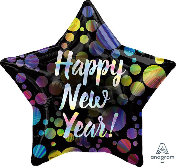 Iridescent New Year Bubbles Mylar Balloon 18" - JJ's Party House: Birthday, Balloons & Custom Party Favors