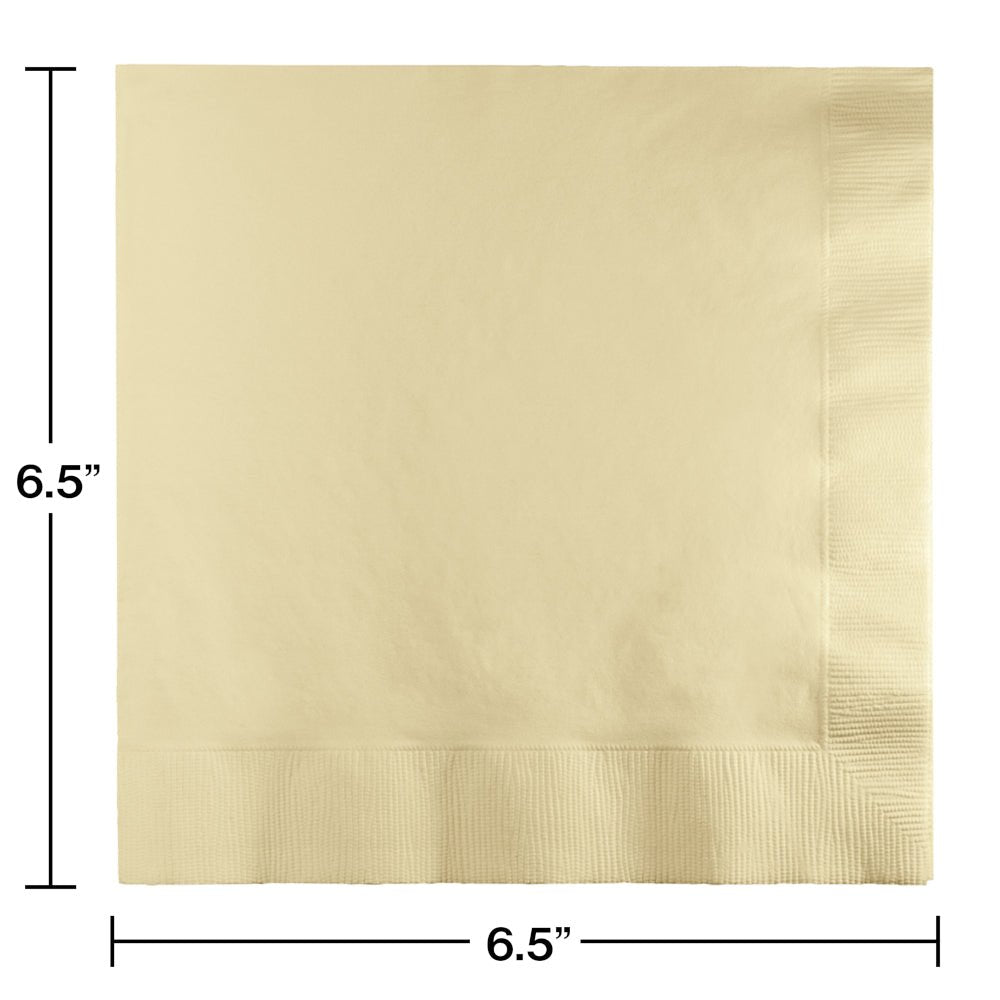Ivory Luncheon Napkins 3Ply 50ct - JJ's Party House McAllen, TX