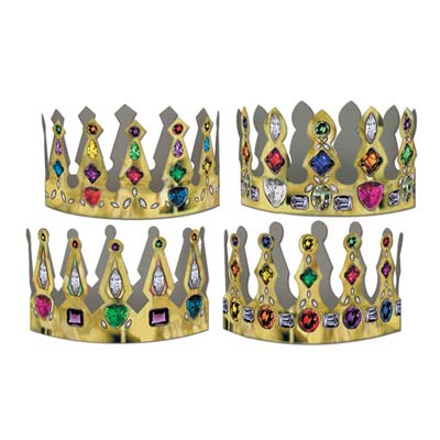 Printed Jeweled King Crown