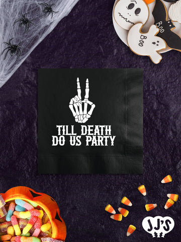 Till Death Do Us Party Personalized Halloween Napkins