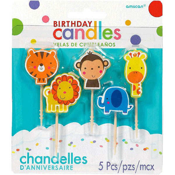 Jungle Animal Icon Candles - JJ's Party House: Custom Party Favors, Napkins & Cups