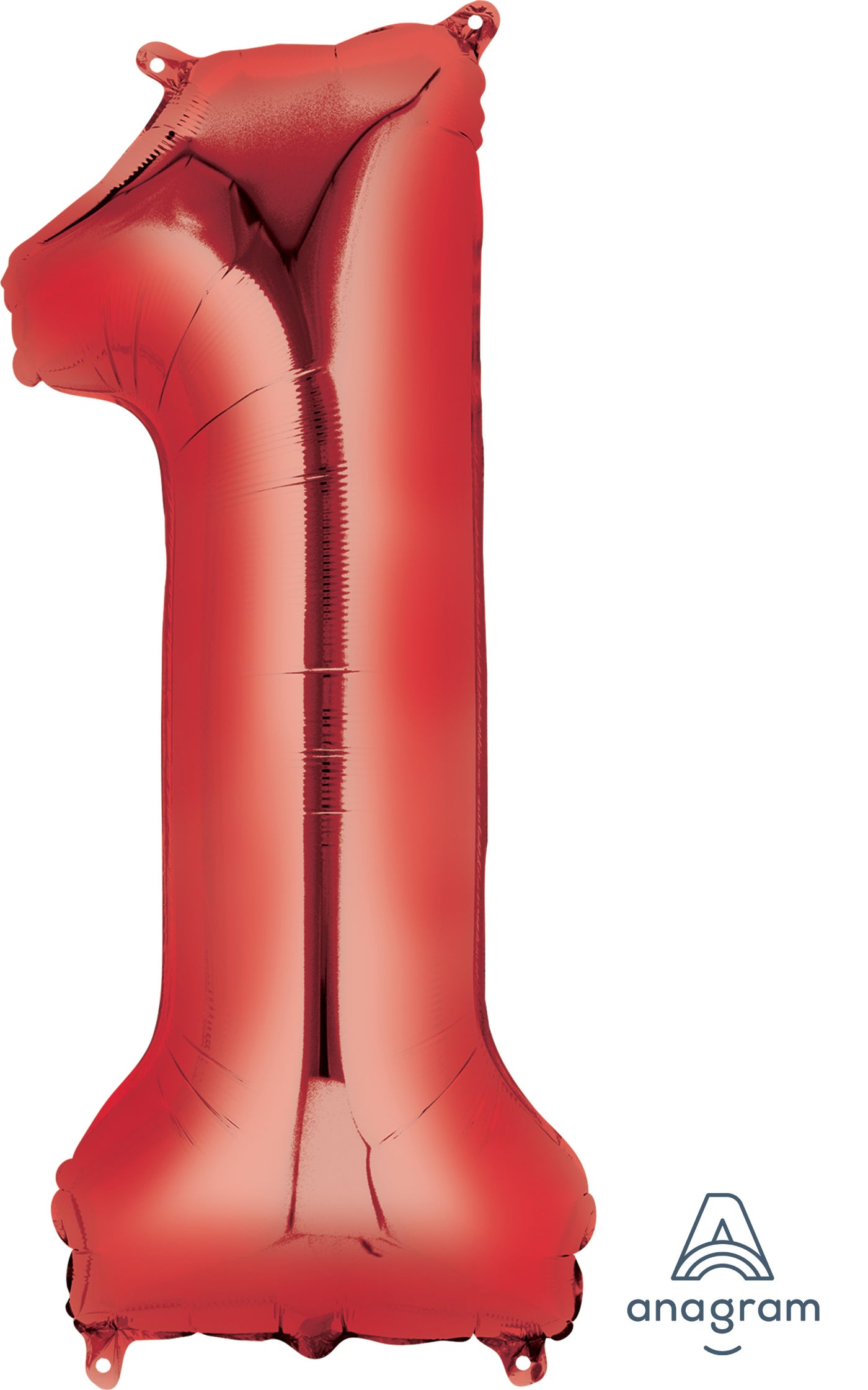 Red 1 Number Balloon 34''