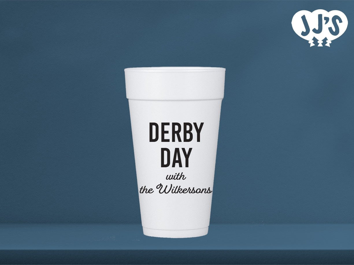 Kentucky Derby Party Cups: Derby Day Custom Foam Cups - JJ's Party House: Custom Party Favors, Napkins & Cups