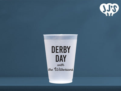 Kentucky Derby Party Cups: Derby Day Custom Frosted Cups - JJ's Party House: Custom Party Favors, Napkins & Cups