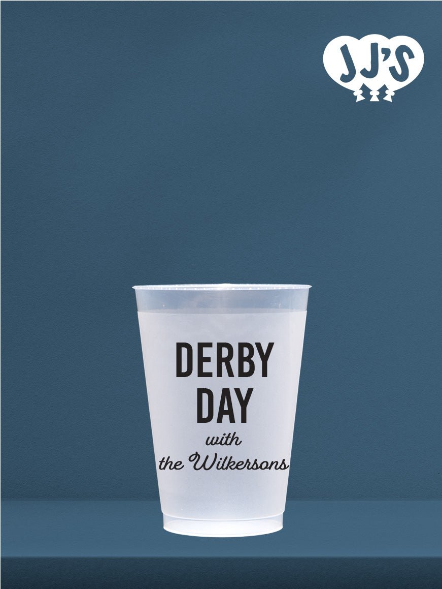 Kentucky Derby Party Cups: Derby Day Custom Frosted Cups - JJ's Party House: Custom Party Favors, Napkins & Cups