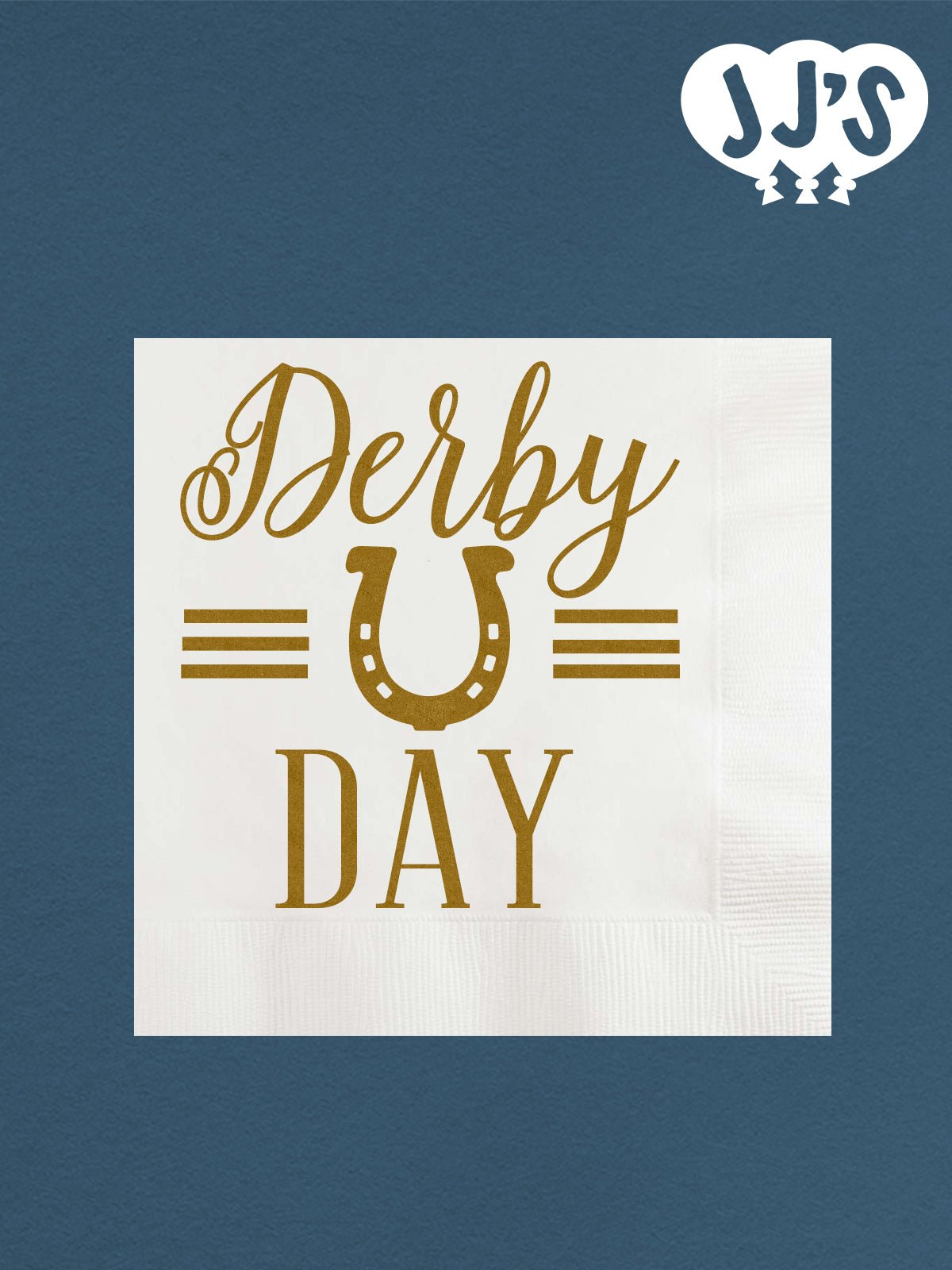 Kentucky Derby Party Custom Napkins: Derby Day Horseshoe Custom Napkins - JJ's Party House: Custom Party Favors, Napkins & Cups