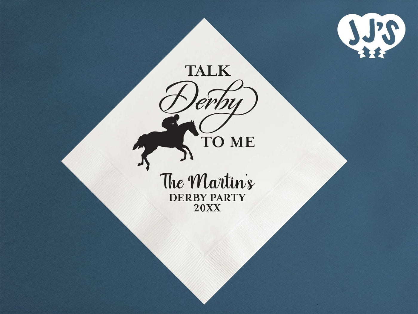 Kentucky Derby Party Custom Napkins: Talk Derby to Me Custom Napkins - JJ's Party House: Custom Party Favors, Napkins & Cups